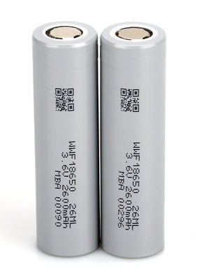 อุณหภูมิต่ํา 3.6 V 18650 แบตเตอรี่ แพ็ค NCA 2600mah แบตเตอรี่ Li Ion