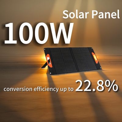 UN38.3 โมโนโซลาร์พานล์พับได้ 300W 400W ไฟฟิล์มพลังงาน โซลาร์พับได้