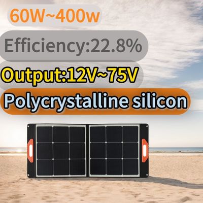 75W*4PCS เซลล์ แผ่นแสงอาทิตย์พับสีดํา สําหรับความต้องการการชาร์จภายนอก