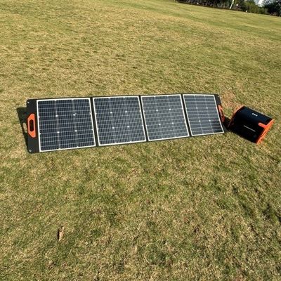 ชาร์จเร็ว ชุดแผ่นแสงอาทิตย์พับ 100W พกพาที่กําหนดเอง