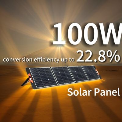 โมโนคริสตัลลีนซิลิคอน 100W 200W แผนแสงอาทิตย์ โมดูล PV Cell แผนแสงอาทิตย์พับพกพา
