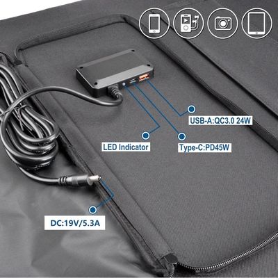 โมโนคริสตัลลีนซิลิคอน 100W 200W แผนแสงอาทิตย์ โมดูล PV Cell แผนแสงอาทิตย์พับพกพา