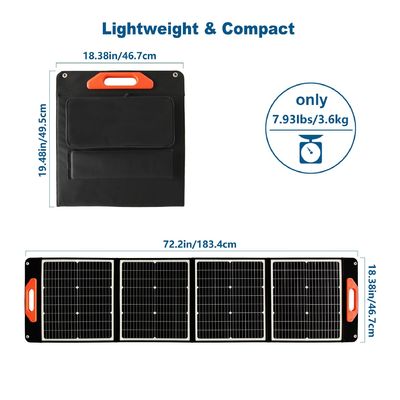แผ่นพลังแสงอาทิตย์ซิลิคอนโมโนคริสตัลลีนน้ําหนักเบาจาก 30W * 4PCS