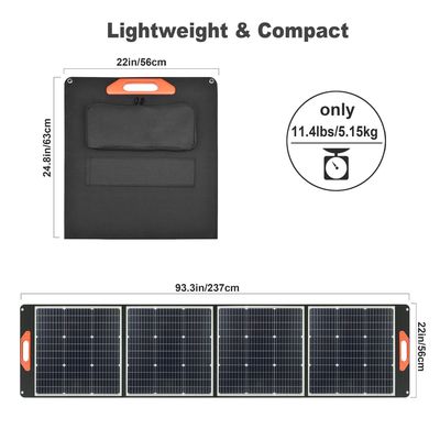พลังงานไฟฟ้า เครื่องชาร์จแผ่นแสงอาทิตย์ 200W ระบบพลังงานแสงอาทิตย์แบบพกพาที่มีการรับรอง CE