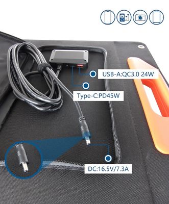 กระเป๋าแผ่นพลังงานแสงอาทิตย์ UB-120 ที่ใช้พลังงานเขียวแบบยืดหยุ่น สําหรับการชาร์จแบบพกพา