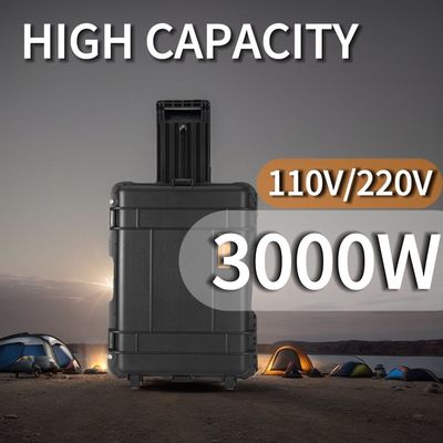 เครื่องไฟฟ้าพกพา 3000W ปริมาณการผลิตสูง พร้อมแบตเตอรี่ลิตিয়ামเหล็กฟอสเฟต