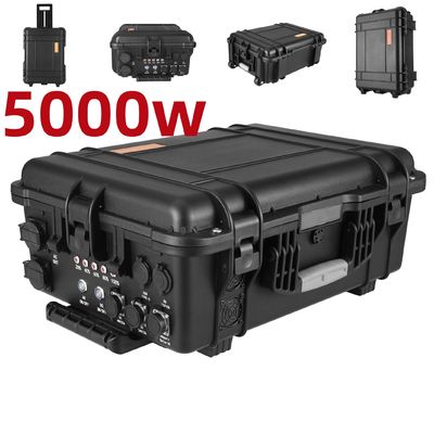 สถานีพลังงานเคลื่อนที่ฉุกเฉิน 5000W ด้วยวัสดุ ABS สับสนธิ Shell และชาร์จแสงอาทิตย์