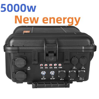 5000W AC Outlet พกพา โรงไฟฟ้าพลังแสงอาทิตย์ เครื่องผลิตฉุกเฉิน เครื่องเปลี่ยนไฟฟ้าที่สามารถชาร์จใหม่ได้ แบงก์พลังงาน 110V/220V
