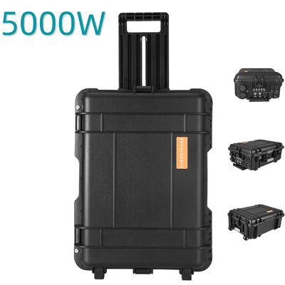 ธนาคารพลังงานออก 5000W สถานที่พลังงานพกพาฉุกเฉินที่มีแบตเตอรี่ลิตিয়ামเหล็ก