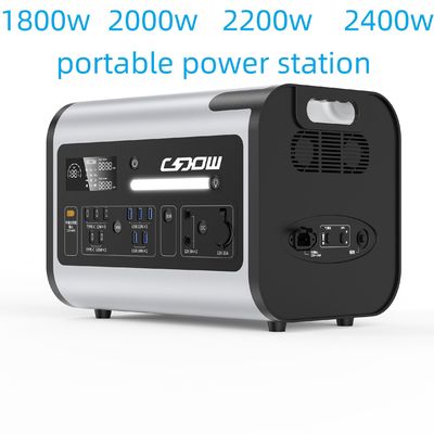 พลังงานพลังงานฉุกเฉินพกพา 2200W การเก็บพลังงานสําหรับกิจกรรมกลางแจ้งของครัวเรือน