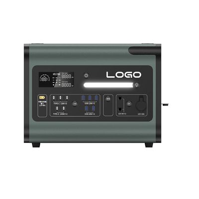 ประเภท-C ออก 220V 2200W สถานไฟฟ้าแบบพกพาที่มีคลื่นไซน์บริสุทธิ์สําหรับฉุกเฉินในกลางแจ้ง