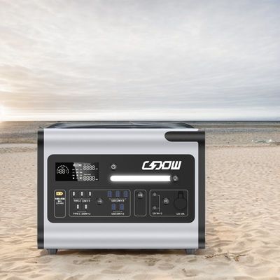 2048wh พลังงานไฟฟ้าพกพาที่มีกําลังตั้งชื่อ พร้อมชาร์จเร็ว 1500W และแผ่นแสงอาทิตย์