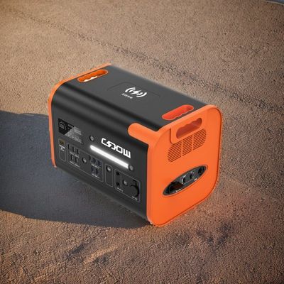 การชาร์จแบบไร้สาย 15W 1000W 2200W สถานที่พลังงานพกพาสําหรับการตั้งแคมป์กลางแจ้งในกรณีฉุกเฉิน