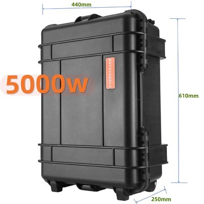 สถานีไฟฟ้าพกพา 5000W พร้อมเครื่องปรับคลื่นไซน์บริสุทธิ์ และโซเกตสากล EU / US
