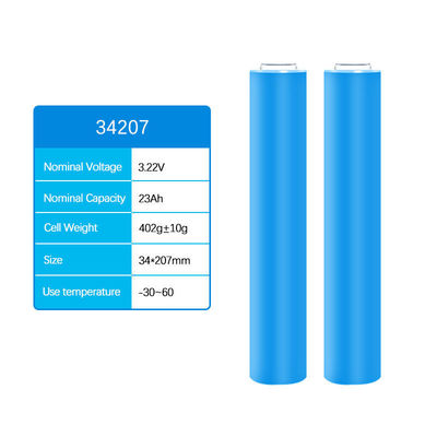 34207 3.2V แบตเตอรี่ลิตিয়ামเหล็กฟอสฟาต 23Ah กระบอกอลูมิเนียม