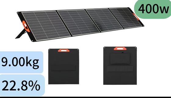 แผ่นพลังงานแสงอาทิตย์ซิลิคอนโมคริสตัลลิน 60W 100W 200W 400W พร้อมใบรับรอง CE สีดํา