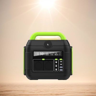 258*212*249mm 600W 576wh สถานไฟฟ้าพลังงานแสงอาทิตย์เคลื่อนที่พกพาสําหรับแคมป์และฉุกเฉิน