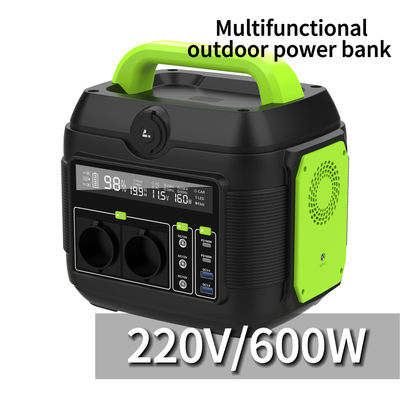 สถานีไฟฟ้าพลังแสงอาทิตย์แบบพกพา 220V 600W Outdoor Camping สําหรับชาร์จฉุกเฉินและเก็บพลังงาน