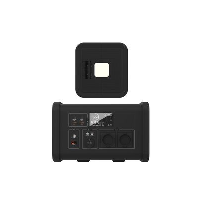 LiFePO4 Home Power Outage สถานีไฟฟ้าพกพาที่มีพลังงานออก AC 700W และแสง LED