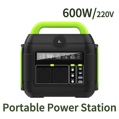 ธนาคารพลังงาน 500W ที่สามารถนําไปใช้ใหม่ 600W สถานีลิธีียมพกพากลางแจ้งสําหรับแคมป์ผจญภัย