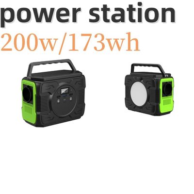 การใช้งานง่าย สถานไฟฟ้าพกพา 200W พร้อมชาร์จแสงอาทิตย์และแบตเตอรี่ลิตยู-ไอออน
