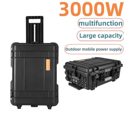 3000wh ป้องกันความปลอดภัย BMS ป้องกัน โรงไฟฟ้าพลังแสงอาทิตย์พกพาที่มีแบตเตอรี่ LiFePO4