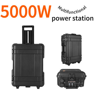 สถานที่พลังงานพกพาขนาดใหญ่ 5000W สําหรับสํารองฉุกเฉินในบ้านและค่ายรถ
