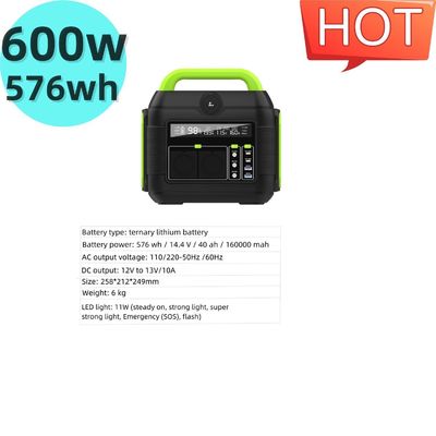 สีที่ปรับเปลี่ยนได้ S6 600W โรงไฟฟ้าพลังแสงอาทิตย์พกพาเงียบสําหรับกิจกรรมกลางแจ้ง