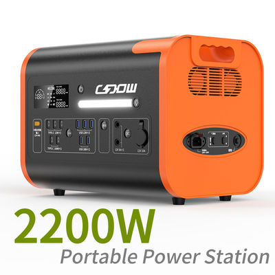 2200W LiFePO4 แบตเตอรี่บรรจุ เครื่องไฟฟ้าพกพาที่มีเวลาชาร์จ 90 นาที