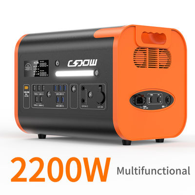 สถานไฟฟ้าพกพา 120 วอลต์ที่กําหนดเอง 2000W AC Pure Sine Wave
