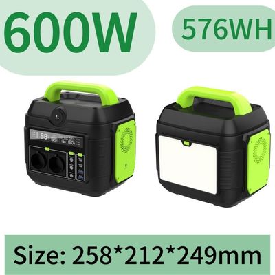 เครื่องผลิตพลังงานแสงอาทิตย์แบบพกพา 600W พร้อมแสง LED 11W และตามความต้องการ