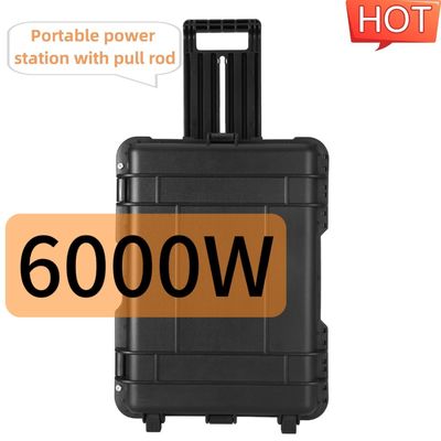 เครื่องกําเนิดพลังแสงอาทิตย์พกพากลางแจ้งหลายฟังก์ชัน 6000W พร้อมกระแสไฟออก AC 15A Max
