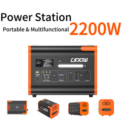 โรงไฟฟ้าพกพาสําหรับครัวเรือน เครื่องผลิตพลังงานแสงอาทิตย์แรงสูง 2200W
