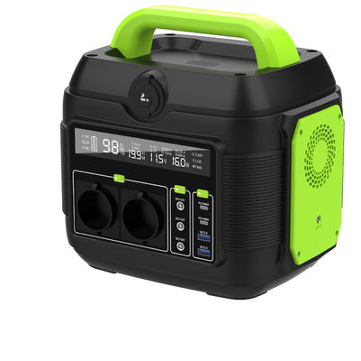 600W AC-DC โทรศัพท์มือถือฉุกเฉินบ้านกลางแจ้ง โรงไฟฟ้าพกพา สีดํา โจ๊กเนอร์แสงอาทิตย์