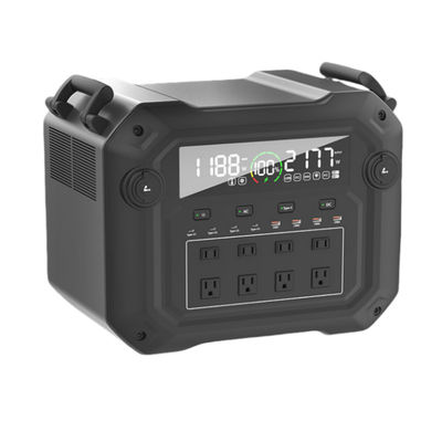 3600W สาธารณรงไฟฟ้าแบบพกพาที่มีคลื่นไซน์บริสุทธิ์ LiFePO4 เซลล์เอเนอร์จี สะสม BMS แบตเตอรี่