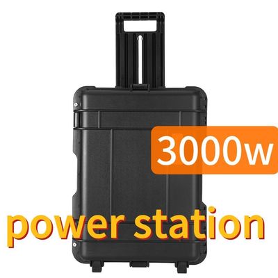 เครื่องไฟฟ้าเก็บพลังงานแบบพกพา 3000W สีดํา ปรับแต่งได้ CE.Un38.3 รับรอง