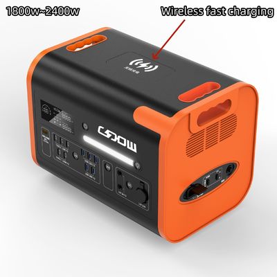 LiFePO4 220V 2048wh เครื่องไฟฟ้าเคลื่อนไหวแบบเคลื่อนไหวที่มีคลื่นไซน์บริสุทธิ์สําหรับการตั้งแคมป์กลางแจ้ง