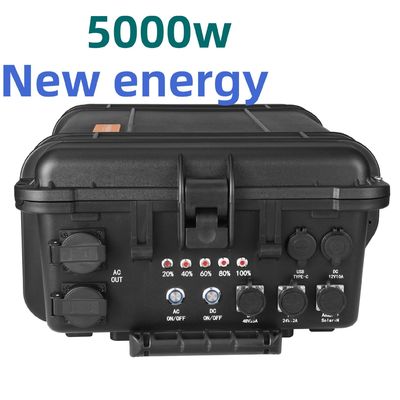 พลังงานสูงสุด 8000W LiFePO4 แบตเตอรี่ลิเดียม สถานที่พลังงานพกพาสําหรับแคมป์กลางแจ้ง