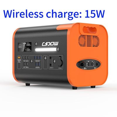 เครื่องกําเนิดไฟพกพา 2200W พร้อม AC/DC 230V Output Power Bank และการชาร์จไร้สาย 15W