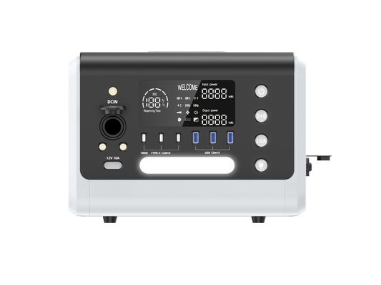 สถานีแบตเตอรี่จอดพลังงานแสงอาทิตย์ขนาดเล็กขนาด 600W พร้อมผลิตไฟ DC 12V / 10A HT06