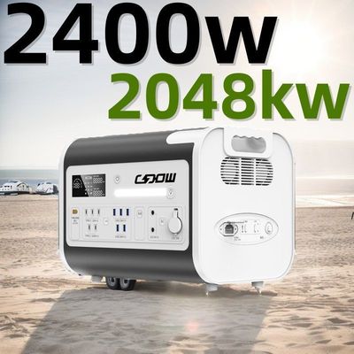 สถานีเก็บพลังงานแบบพกพากลางแจ้ง 4400W พลังงานสูงสุด พร้อมแผ่นแสงอาทิตย์พับ