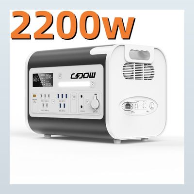 สถานีเก็บพลังงานแบบพกพากลางแจ้ง 4400W พลังงานสูงสุด พร้อมแผ่นแสงอาทิตย์พับ
