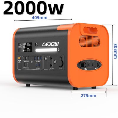 พลังงานเก็บพลังงาน 2000W / เครื่องกําเนิดพกพาที่มีการชาร์จ USB