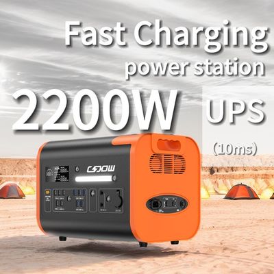 เครื่องชาร์จพกพา 2000W เครื่องชาร์จรถยนต์ เครื่องพลังงานพกพาสําหรับคอมพิวเตอร์และแคมป์