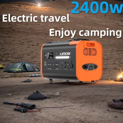 พลังงาน พลังงานพกพา 600W 2000W 2200W สีดํา พร้อมการป้องกัน BMS สีส้ม