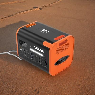 พลังงาน พลังงานพกพา 600W 2000W 2200W สีดํา พร้อมการป้องกัน BMS สีส้ม