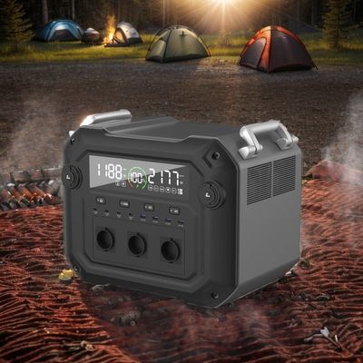 แรงออก AC 2500W 2340wh สถานไฟฟ้ากลางแจ้งที่พกพา