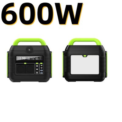 โรงไฟฟ้าแบตเตอรี่ลิตยูม 600W สําหรับแคมป์กลางแจ้งและครอบครัว