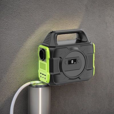 เครื่องกําเนิดไฟฟ้ามือถือฉุกเฉินสําหรับบ้านแคมป์ 300W ที่สามารถนําไปใช้ใหม่ได้ พร้อมแบตเตอรี่ลิตียม