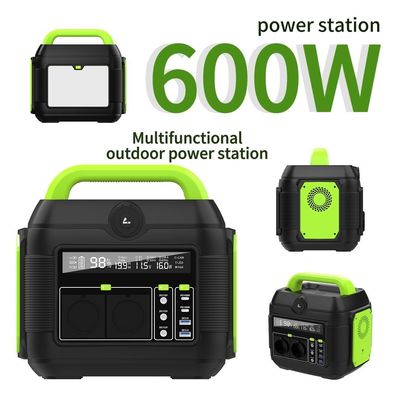 600W Outdoor Camping พกพาโรงไฟฟ้า แบตเตอรี่ถอดออก อาจไม่ได้มาตรฐานอเมริกัน
